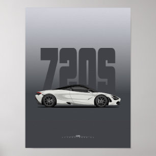 Poster Supercar 720S - Blanc