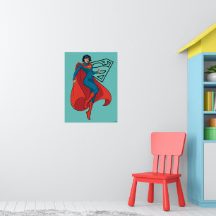 Poster Supergirl Hovering en costume bleu