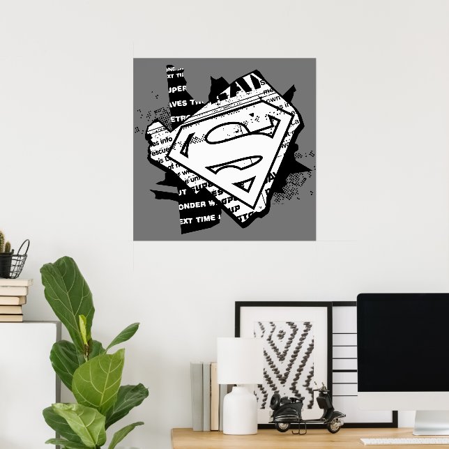 Poster Supergirl Newsprint S-Shield (Bureau à domicile)