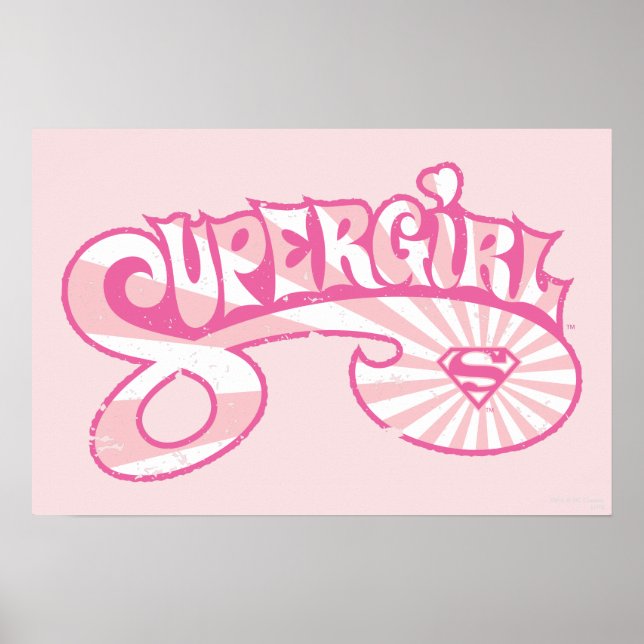 Poster Supergirl Rose Logo Star Burn (Devant)
