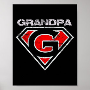 Poster Superhero Funny Fête des pères cadeau chemise