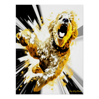 Poster Superhero Goldendoodle Dog 01 - juge Ignacio