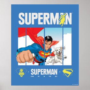 Poster Superman et Krypto prennent l'avion