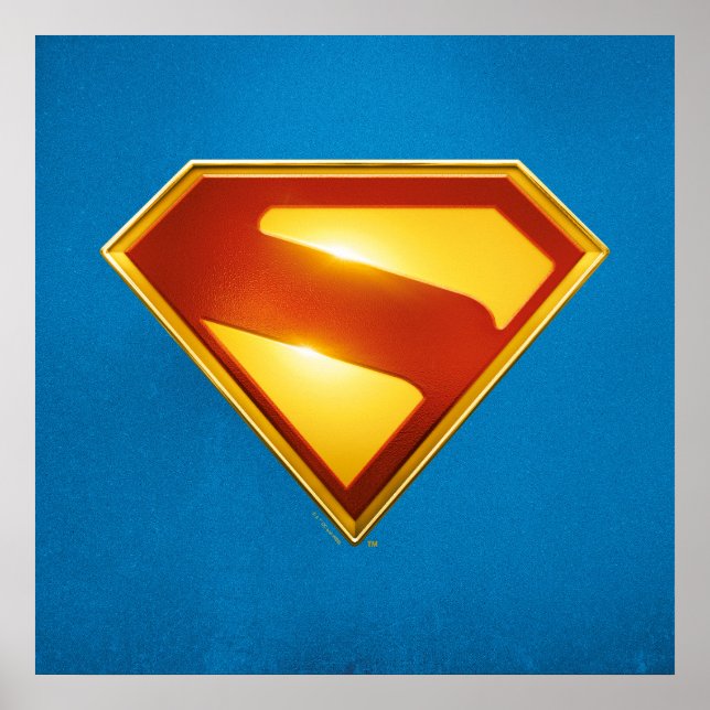 Poster Superman Golden S Shield brillance (Devant)