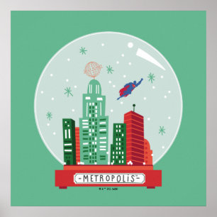 Poster Superman Metropolis Snow Globe Graphic