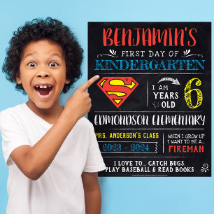 Poster Superman   Premier ou Dernier jour de l'école