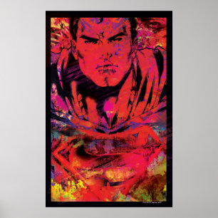 Poster Superman Red Grunge
