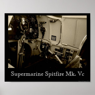 Poster Supermarine Spitfire Cockpit
