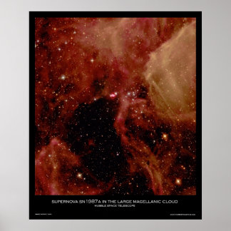 Poster Supernova SN1987A dans le grand nuage magellanique