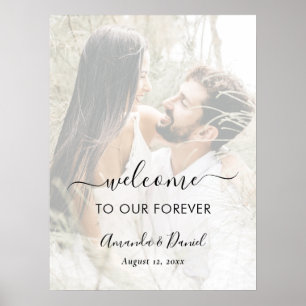 Poster Superposition de photo de script élégant Panneau d