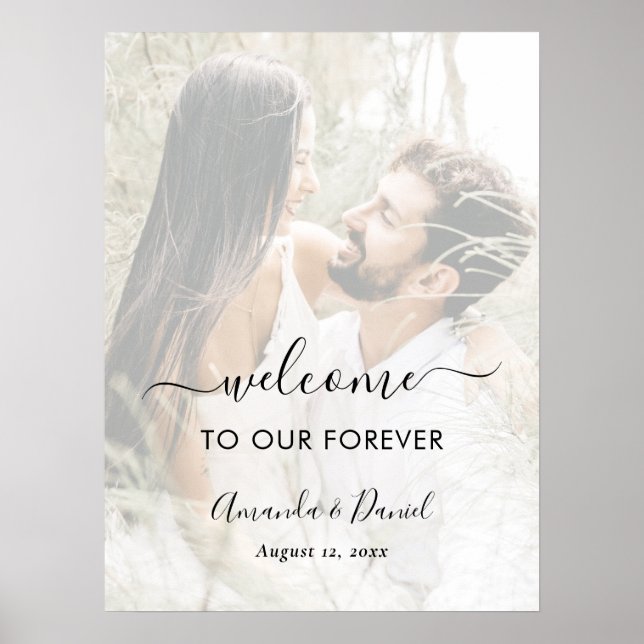 Poster Superposition de photo de script élégant Signe de  (Devant)