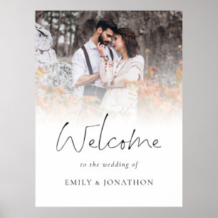 Poster Superposition de photo élégante Bienvenue au maria