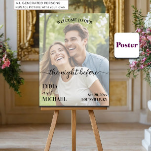 Poster Superposition de texte simple Photo la veille