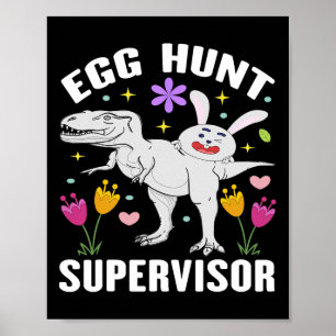 Poster Superviseur De Chasse Aux Oeufs Et Équipe De Chass