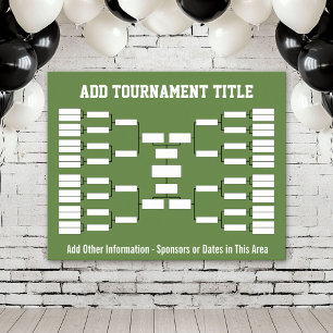 Poster Support de tournoi sportif - Green 32 équipes