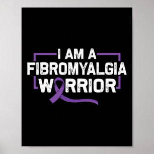 Poster Support Purple Ribbon Warrier De Fibromyalgia Awar