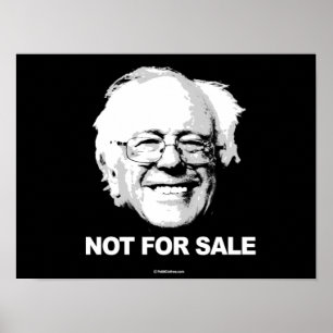 Poster Support Sanders - Not For Sale - white -  Politica