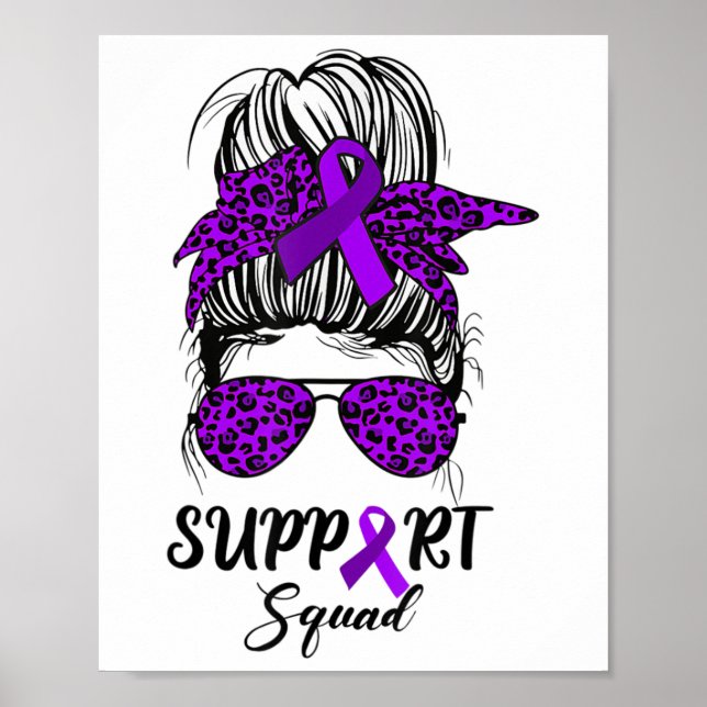 Poster Support Squad Messy Bun Warrior Heimerheimer Aware (Devant)