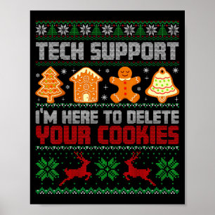 Poster Support technique de Noël Je suis là pour supprime