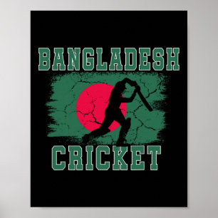 Poster Supporters de cricket du Ngladesh Drapeau du Nglad