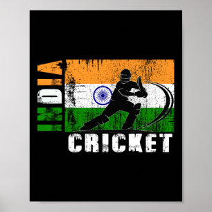 Poster Supporters de cricket indien Fans de cricket indie