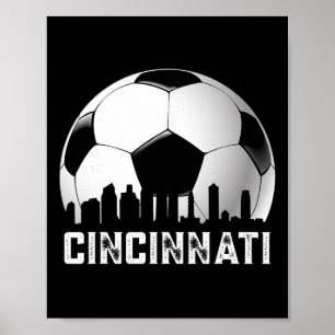 Poster Supporters de football vintage en détresse de Cinc