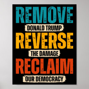 Poster Supprimer Donald Trump Inverser Les Dommages Récup