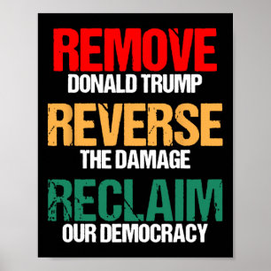 Poster Supprimer Trump Inverser Les Dommages Réclamer Not
