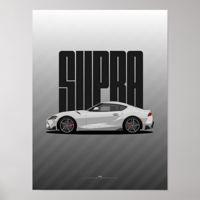 Poster Supra MK5 - Voiture de sport en argent (Devant)