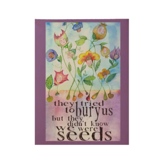 Poster Sur Bois Nous étions affiche de graines