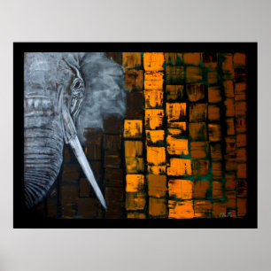 Poster sur éléphant personnalisable