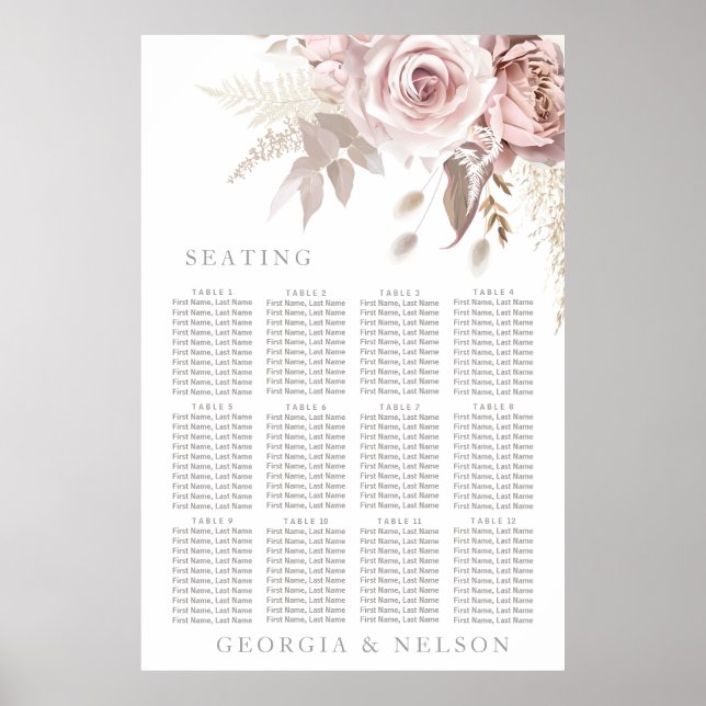 Poster sur grand tableau de banquettes du Mariage  (Devant)