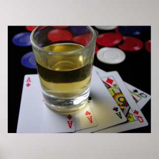 Poster sur la boisson et le jeu