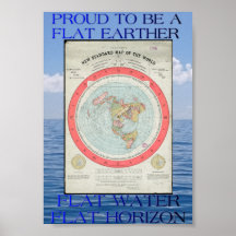 Poster sur la carte de la Terre plate
