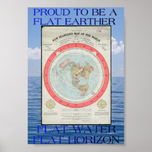 Poster sur la carte de la Terre plate