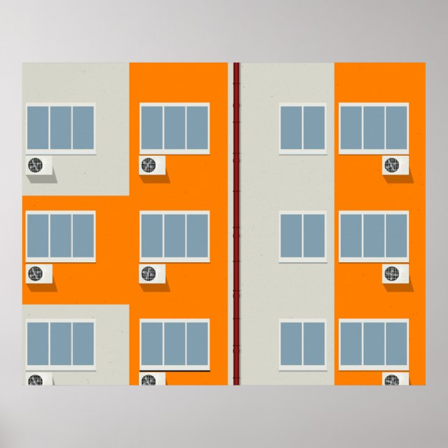 Poster sur la construction d'appartements (Devant)