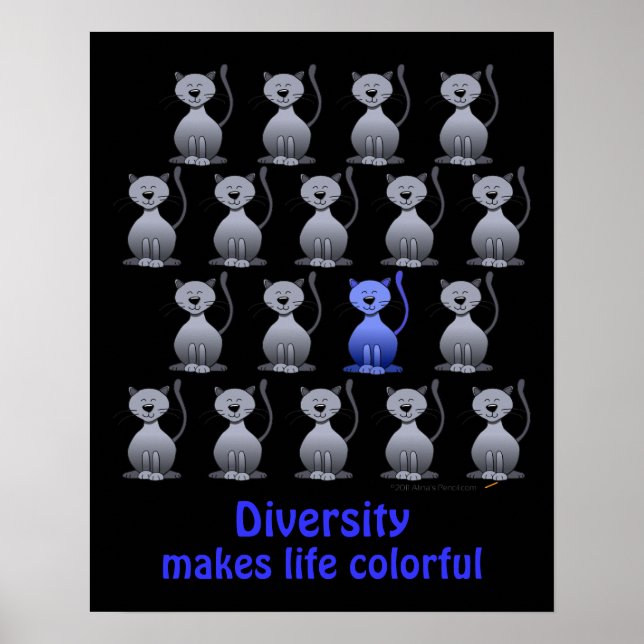 Poster sur la diversité des chats mignons pour les (Devant)