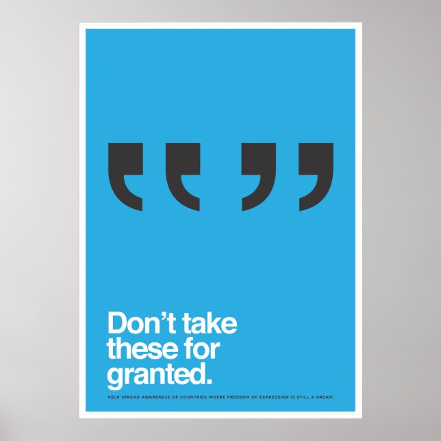 Poster sur la liberté d'expression (Devant)