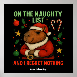 Poster Sur la liste vilaine et je ne regrette rien Noël