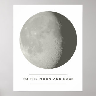 Poster sur la Lune et le dos