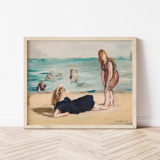 Poster Sur la plage | Édouard Manet (Créateur téléchargé)