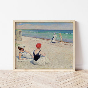 Poster Sur la plage, Falsterbro   Paul Fischer