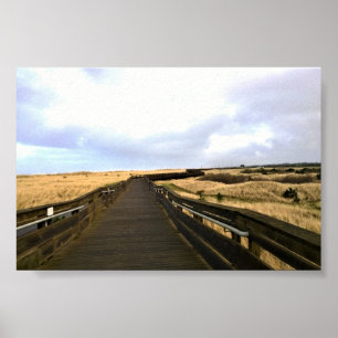 Poster Sur la promenade, Long Beach, Washington