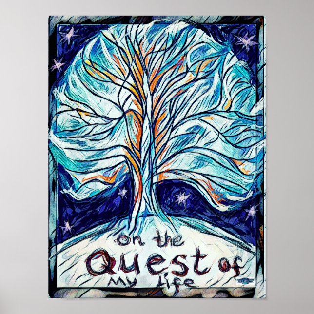 Poster Sur la quête de ma vie - Arbre (Devant)