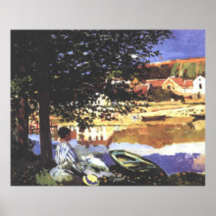 Poster Sur la Seine à Bennecourt - Claude Monet - c1900