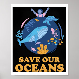 Poster sur la surpêche Sauvez nos océans