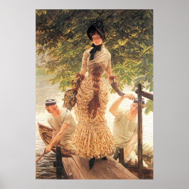 Poster Sur la Tamise par James Tissot (Devant)