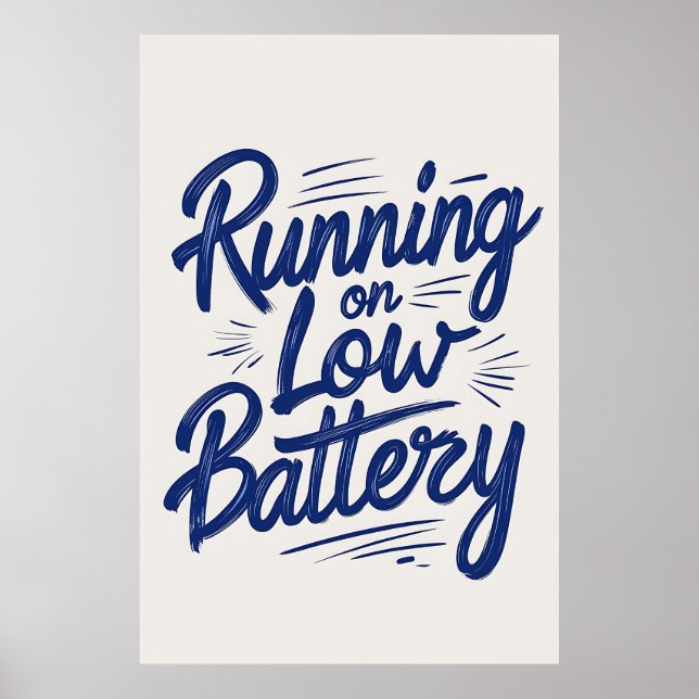 Poster sur la typographie de batterie basse (Devant)