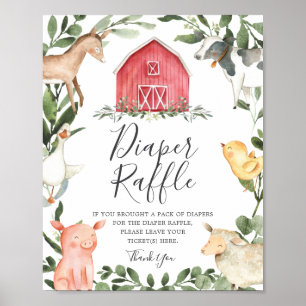 Poster Sur le Baby shower Agricole Déchets