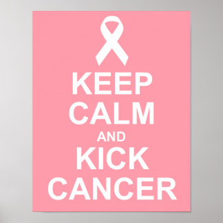 Poster sur le cancer de Keep Calm and Kick
